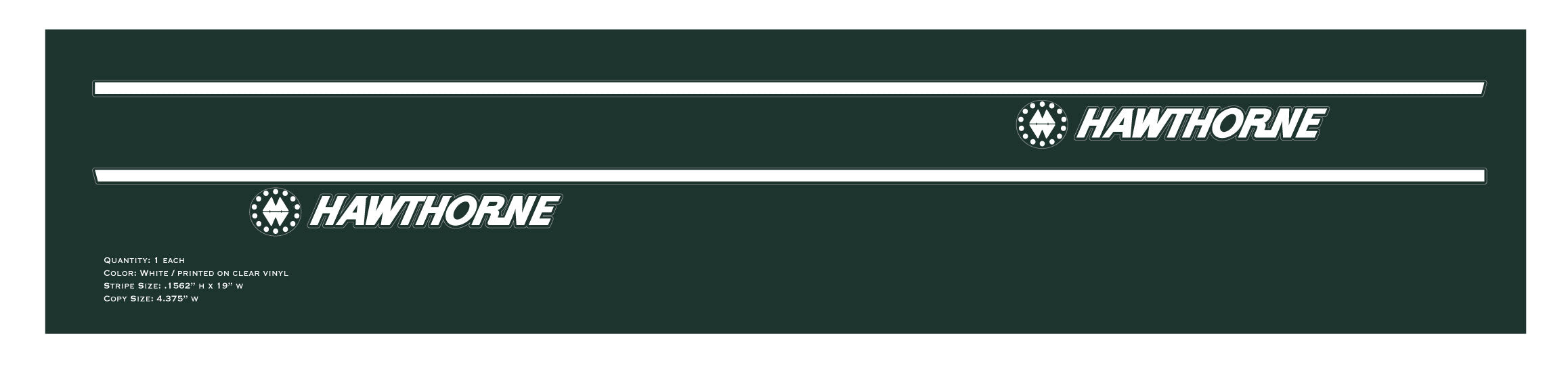 HAWTHORNE Bike Chain Guard Decals Vintage Reproductions