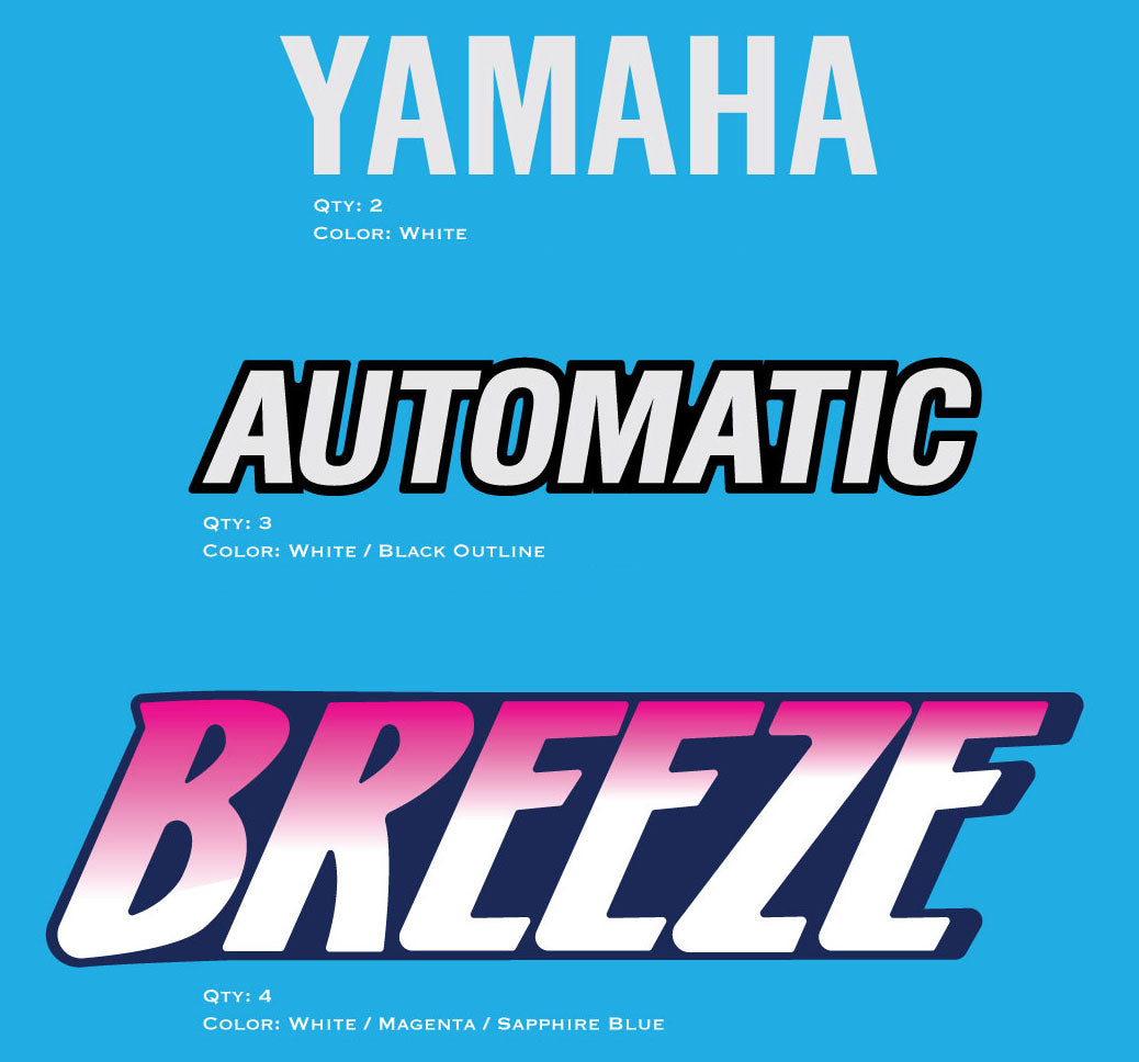 Yamaha 1989 ATV Breeze Decals