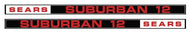 SEARS 1970 Suburban 12 Hood Decals