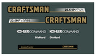 Craftsman 22.5 V-Twin Hood Decals
