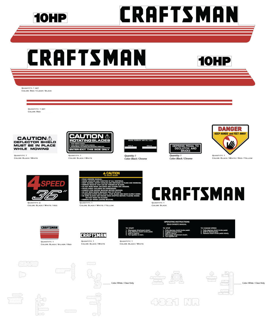 Craftsman 10HP 4 Speed 36