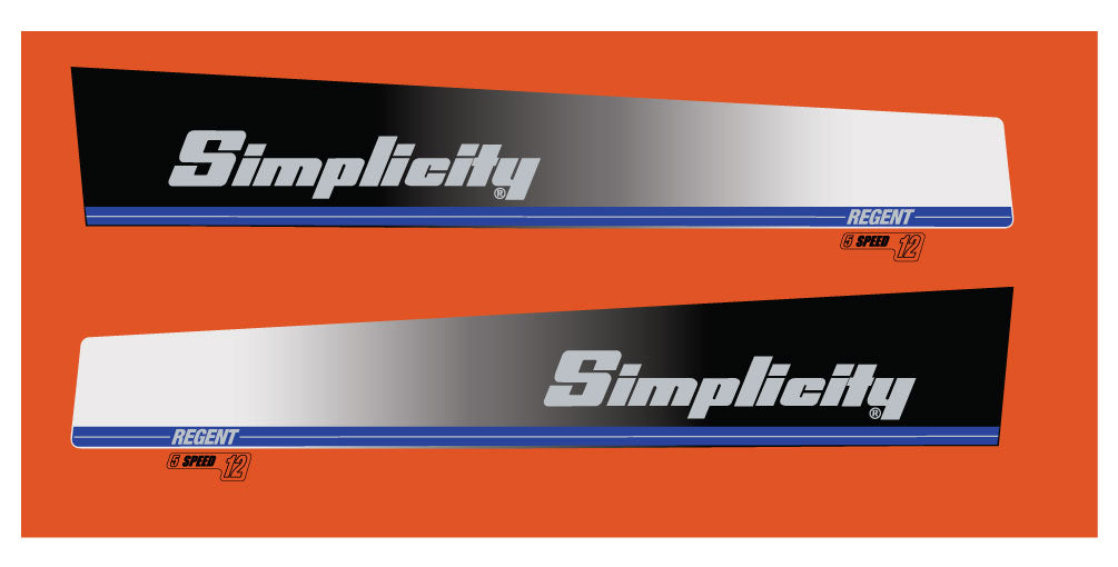 Simplicity Regent 5 Speed 1995 Hood Decals – Vintage Reproductions