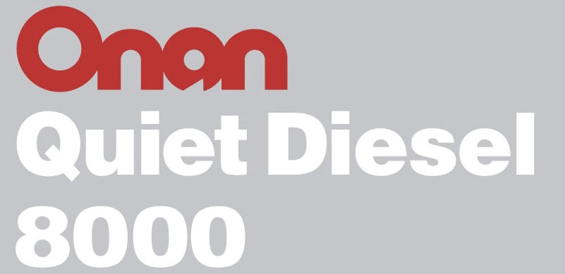 Onan 8000 Quiet Diesel Generator Decals