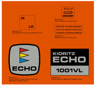 ECHO 1001VL Chainsaw Decals