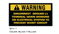 Simplicity Warning Decal Disconnect Ground