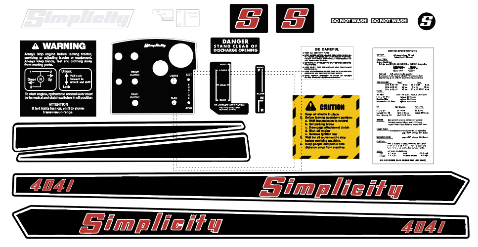 Simplicity 4041 Decal Kit