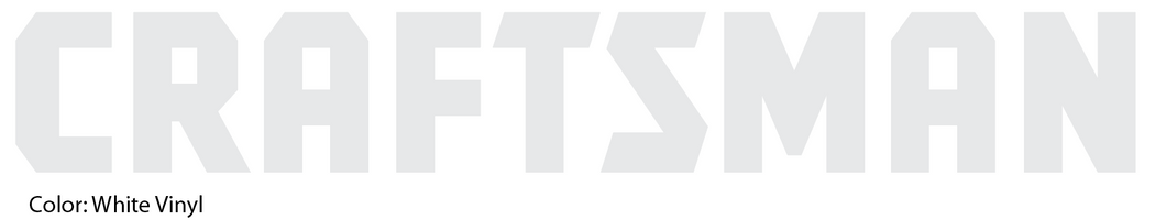 CRAFTSMAN GT6000 Rear Decal