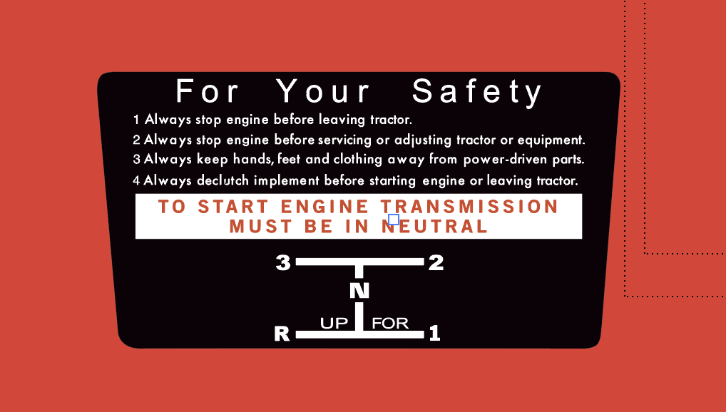 Simplicity Yeoman 627 For Your Safety Decal