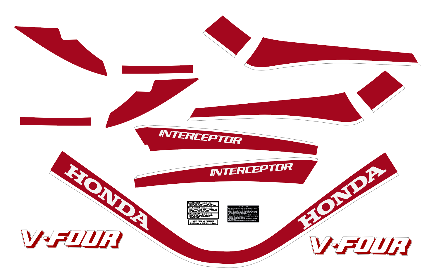 1985 Honda VF1000 Interceptor Decal Kit – Vintage Reproductions
