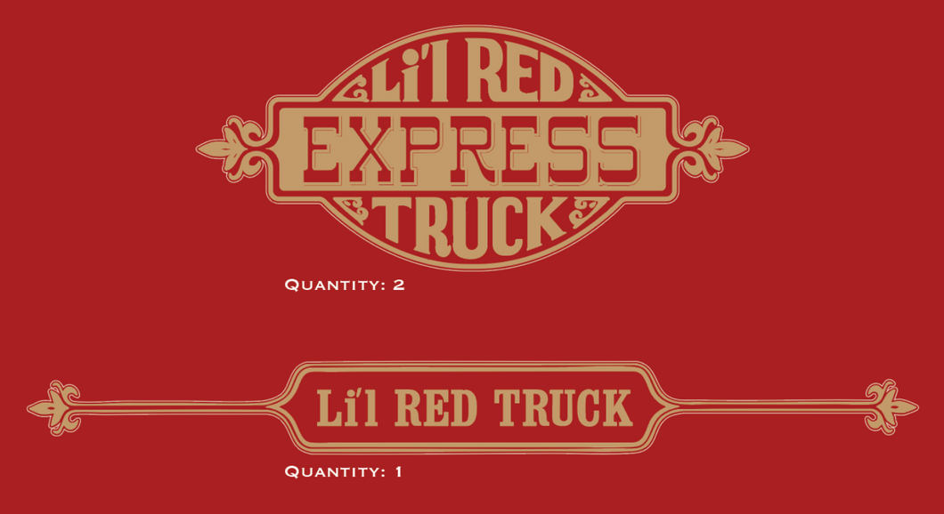Lil Red Express Truck Go Kart Decals