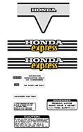 Honda (Yellow) Express 1980 Decal Kit