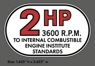 Briggs and Stratton 2hp Oval Decal