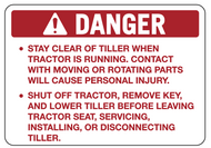 Danger Tiller Decal