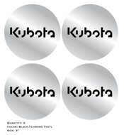 Kubota Hub Cap Decals