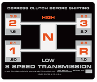 SEARS 8 Speed Shift 10xl Shift Decal