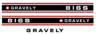 Gravely 816 S Hood Decals