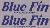 Blue Fin Boat Decal (Navy Blue)