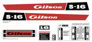 Gilson Tractor S-16 Decals