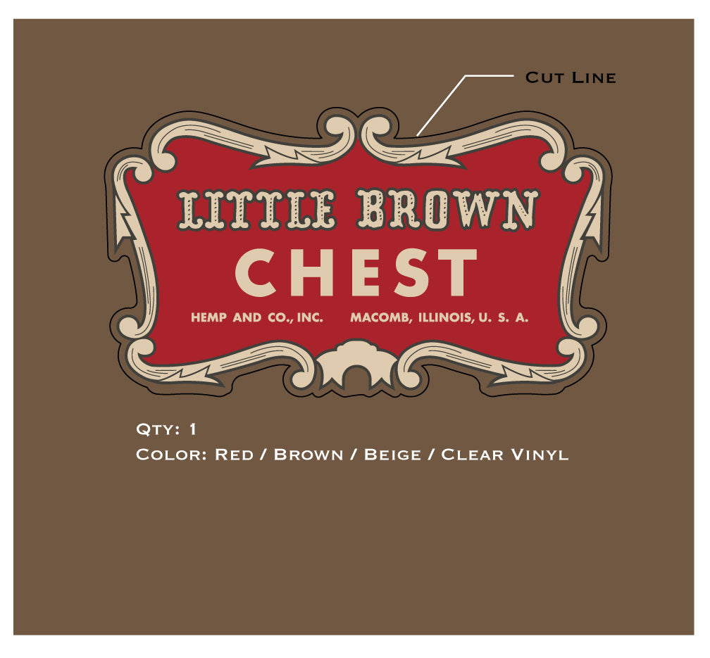 Little Brown Chest Ice Cooler Decal