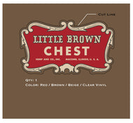 Little Brown Chest Ice Cooler Decal