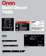 Onan 7500 Diesel Generator Decals