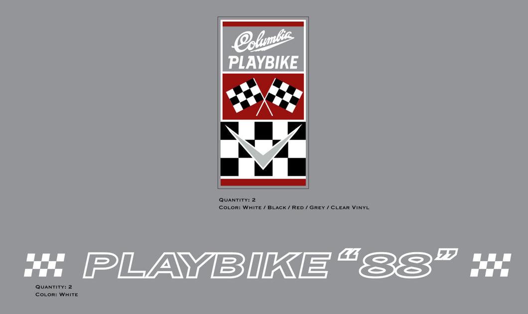 Columbia Playbike 88 Decals