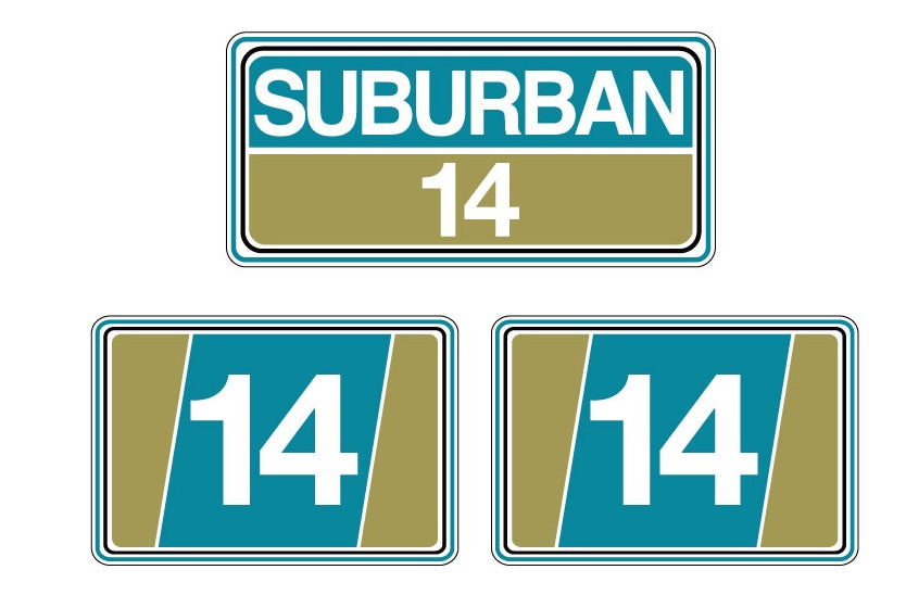 SEARS Suburban 14 Hood and Grill Decals