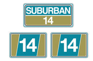 SEARS Suburban 14 Hood and Grill Decals