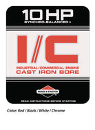 Briggs and Stratton 10HP engine decal