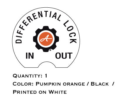 Ariens 10HP Differential Lock Decal