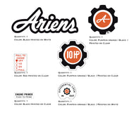 Ariens 10HP Snow Blower Assorted Decals
