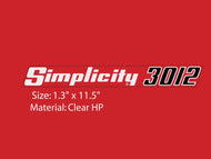 Simplicity 3012 Hood Decals