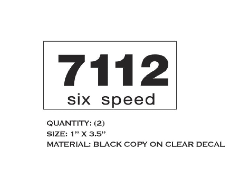 Simplicity 7112 six speed hood decals