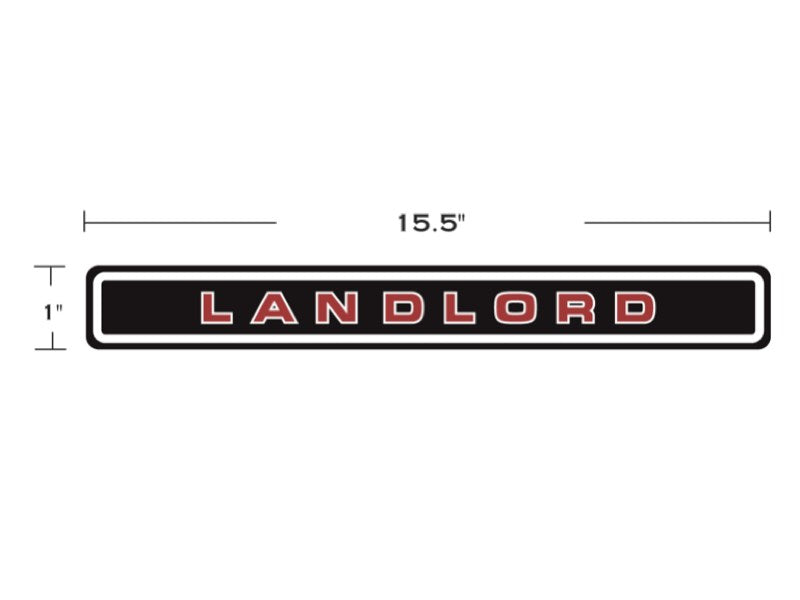 Simplcity Landlord Back Seat decal