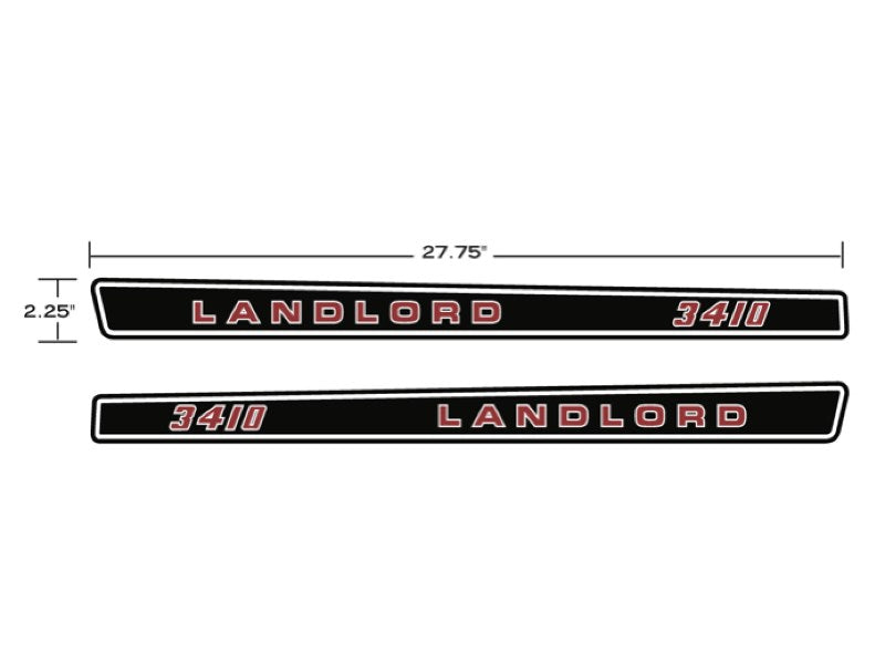 Simplicity Landlord 3410 Hood decals