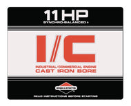 Briggs and Stratton 11HP engine decal