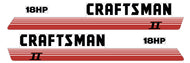 Sears Craftsman II 18hp Hood Decals