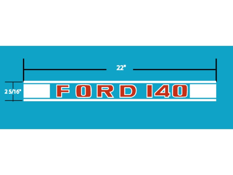 Ford 140 Hood Decal