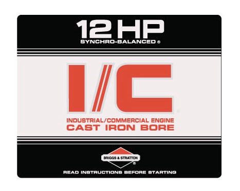 Briggs and Stratton 12HP engine decal
