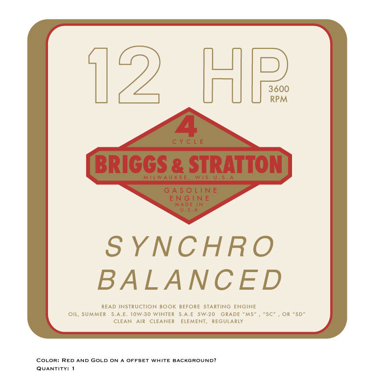 Briggs and Stratton Synchro Balanced 12hp