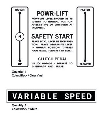 Montgomery Wards 14 Variable Speed Dash Decals
