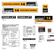 Montgomery Wards 14 Variable Speed Decal Kit