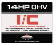 Briggs and Stratton 14HP OHV Engine Decal