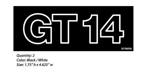 Ariens Sticker Ariens GT14 Side Hood Decals – Vintage Reproductions
