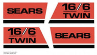 SEARS 1977 16/6 Twin Hood Decals