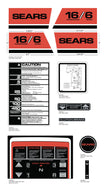 SEARS 1977 16/6 Single Cycle Decal Kit