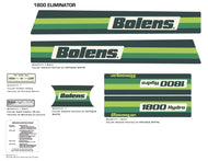 Bolens 1800 Eliminator decal set