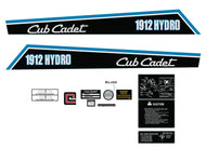 Cub Cadet 1912 Hydro Decal Kit