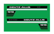 Deutz Allis 1918 Hood Decal