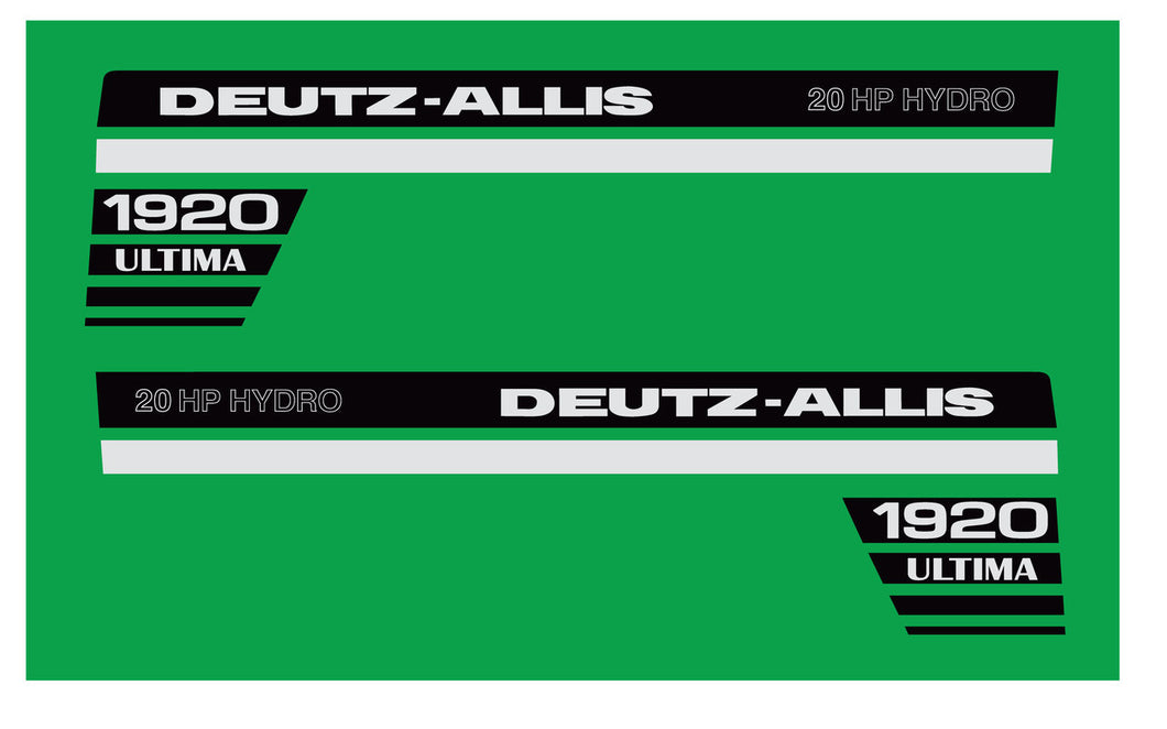 Deutz-Allis 1920 20 hp Ultima Hood Decals